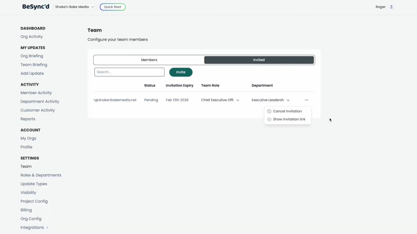 How to confirm the invitation status