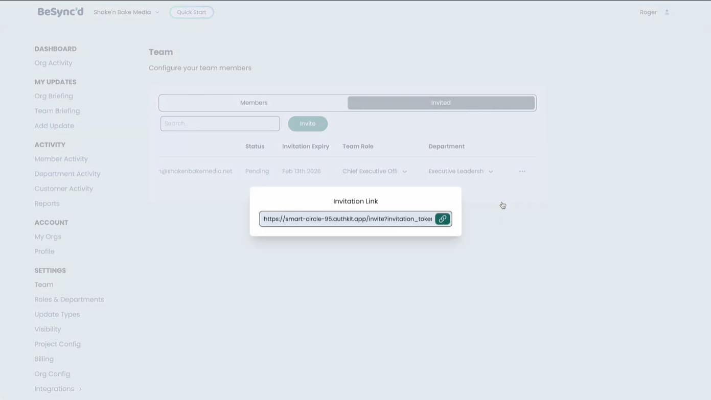 How to share the invitation link