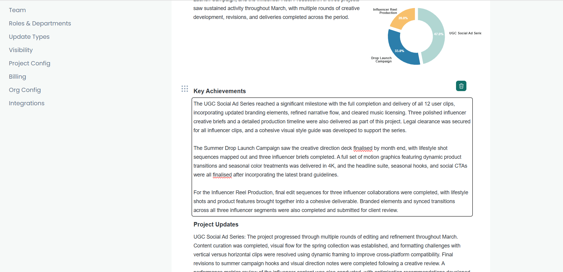 How to manually edit the generated report